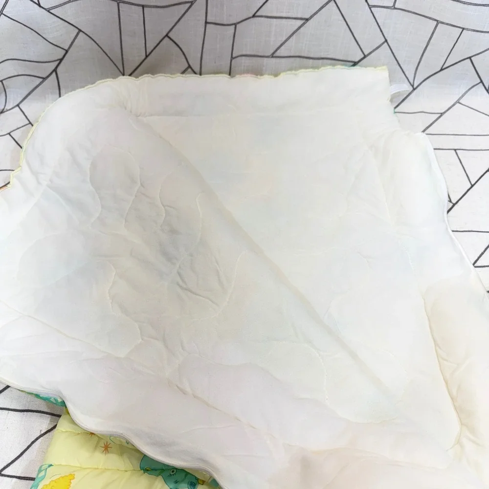 Vintage Baby Sleeping Bag Bunting One Size Yellow Lion Elephant‎ Quilted Zipper